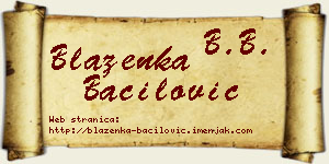 Blaženka Bačilović vizit kartica